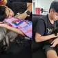 David Ozora dan Kucing Hitam yang Tak Lain Hewan Peliharaan Kesayangannya. Rupaya, Kucing Hitam Menggemaskan Ini Punya Kisah yang Mirip dengan David Latumahina, Pernah Sama-Sama Dirawat Selama 2 Bulan di ICU (twitter.com/seeksixsuck)