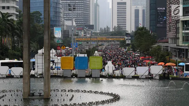 Sempat Diguyur Hujan, Car Free Day Tetap Ramai Pengunjung