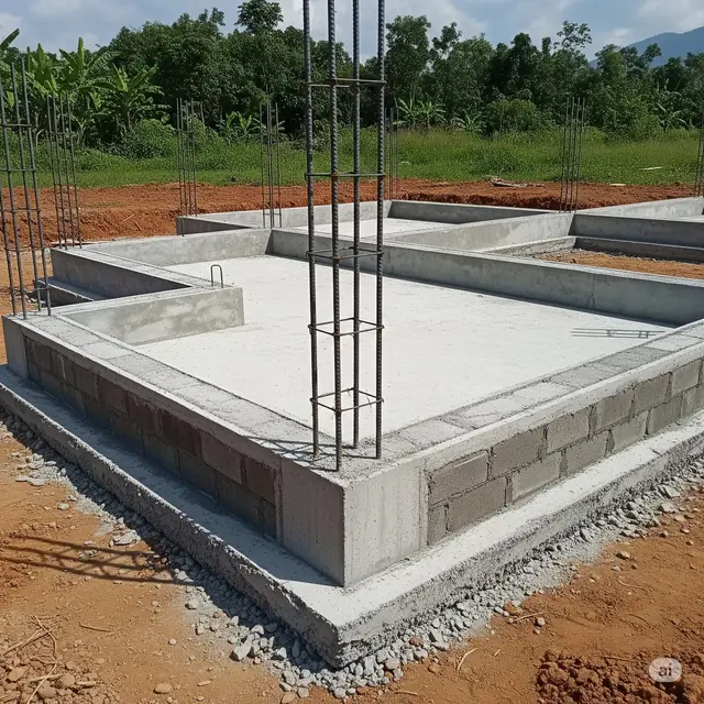Ukuran Pondasi Rumah Sederhana 1 Lantai . Foto: Gemini