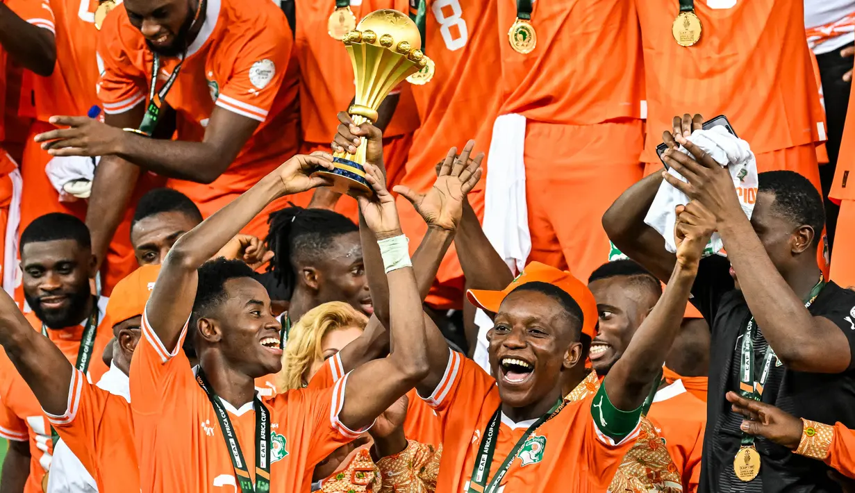 Gelar juara Piala Afrika ini jadi yang ketiga bagi ketiga Pantai Gading setelah 1992 dan 2015. (Sia KAMBOU/AFP)