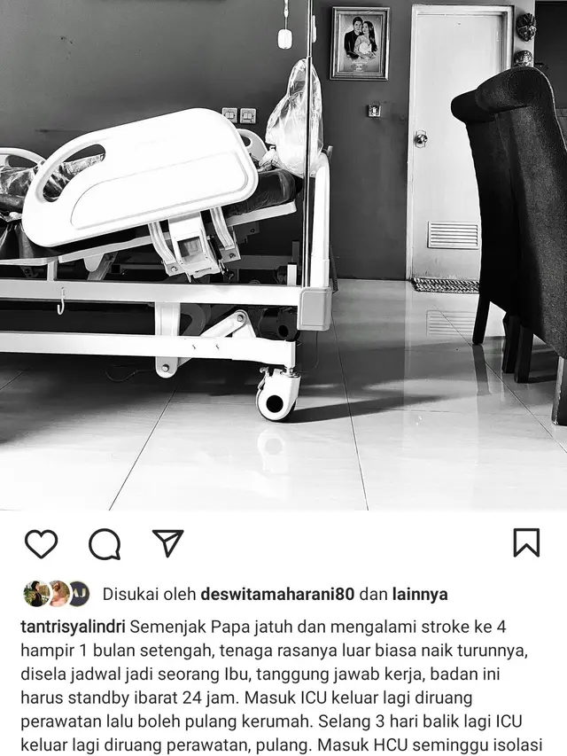 Tantri Kotak Ungkap Kondisi Sang Ayah yang Alami Stroke Keempat Kalinya, Diminta Dokter untuk Ikhlas 