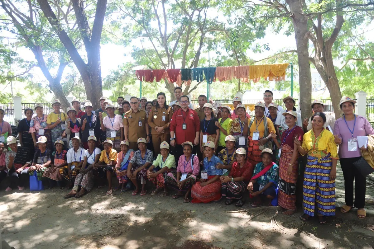 Kegiatan Peningkatan Kapasitas SDM bagi Pengusaha Mikro Sektor Tenun Ikat di kawasan Pos Lintas Batas Negara (PLBN) Motaain, Kabupaten Belu, Provinsi Nusa Tenggara Timur, pada 14-15 April 2026 (Istimewa)