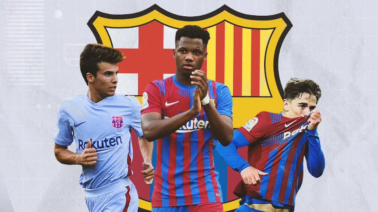 Barcelona - Riqui Puig, Ansu Fati, Gavi