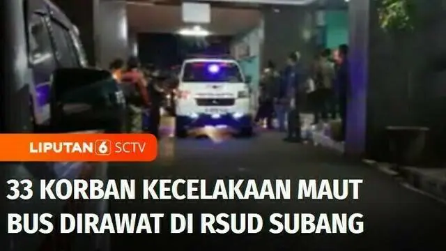 VIDEO: Live Report: 33 Korban Kecelakaan Bus Rombongan SMK Dirawat di RSUD Subang