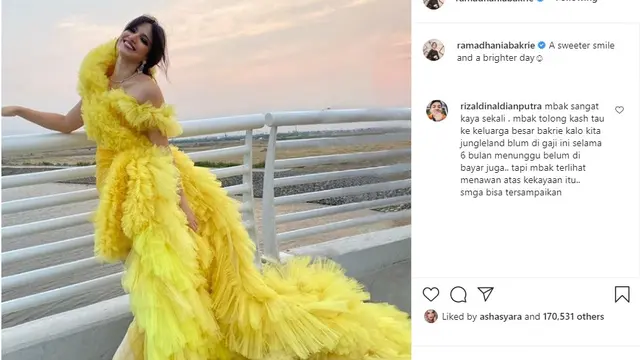 Nia Ramadhani (Foto: Instagram/@ramadhaniabakrie)