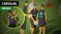 Dani Carvajal marah-marah saat latihan Real Madrid. Apa alasannya?