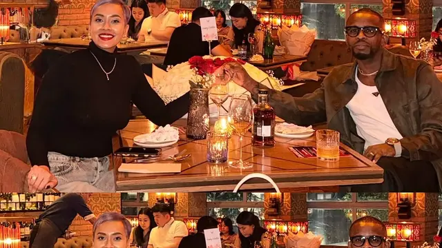 Potret Romantis Kimmy Jayanti Dinner Bareng Greg Nwokolo. (instagram/kimmyjayanti)
