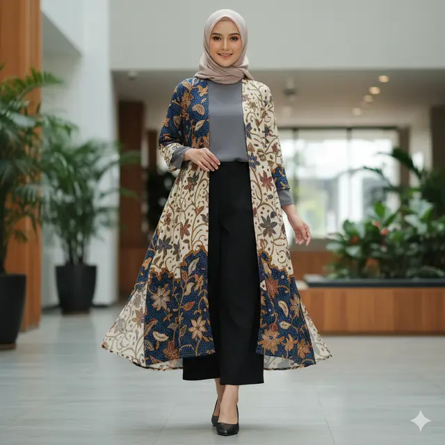 7 Model Atasan Batik Cardigan, Perpaduan Tradisional dan Modern yang Cocok untuk Berbagai Kesempatan