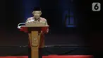Wapres Ma'ruf Amin memberikan pidato sekaligus menutup Rakornas Indonesia Maju antara Pemerintah Pusat dan Forum Koordinasi Pimpinan Daerah di Bogor, Jawa Barat, Rabu (13/11/2019). Kegiatan tersebut untuk mensinergikan program-program pemerintah pusat dengan daerah. (Liputan6.com/Herman Zakharia)