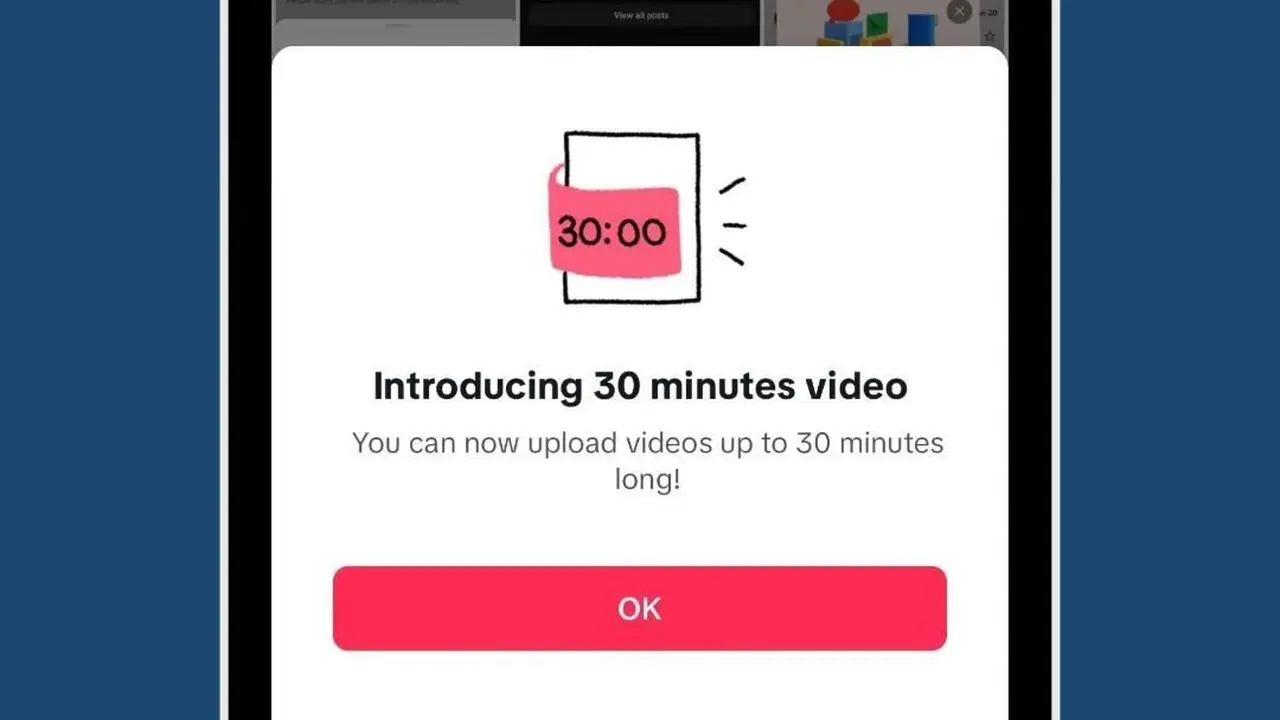 Bocoran mengungkapkan bahwa TikTok sedang menguji coba kemampuan mengunggah video berdurasi 30 menit (Threads @mattnavarra)