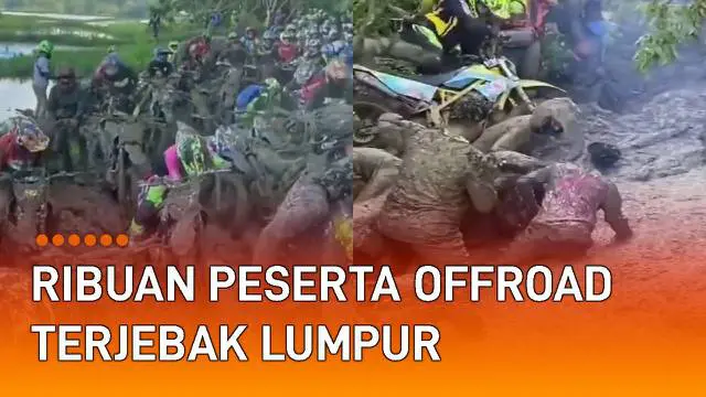 Nasib apes dialami oleh peserta balapan offroad mengundang perhatian.