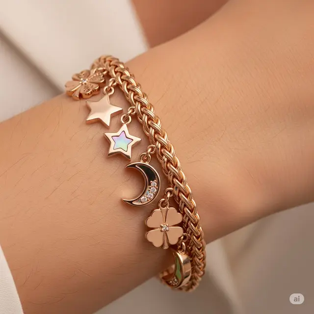 Gelang Charm Simbol Keberuntungan