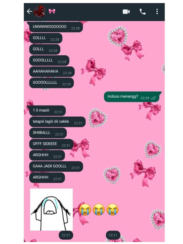 6 Chat Cowok Luapkan Emosi ke Pacar Usai Indonesia Kalah Ini Kocak