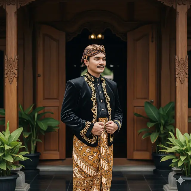 Foto AI pakai Baju Adat Jawa (Foto: Gemini)