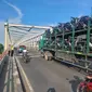 Jembatan Comal sisi utara dibuka kembali usai perbaikan 3 hari. (Foto: Liputan6.com/Polres Pemalang)