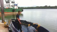 Kapal tenggelam di Johor Bahru, Malaysia yang ditumpangi WNI. (Dokumentasi KBRI Johor Bahru)