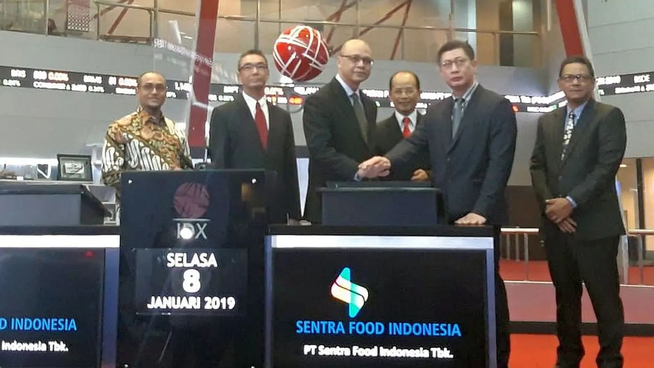 PT Sentra Food Indonesia Tbk (SFI) resmi melantai di Bursa Efek Indonesia (BEI) pada Selasa (8/1/2019) pagi ini.