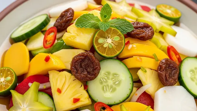 Resep Asinan Kiamboy, Paduan Buah Segar dengan Kuah Pedas Manis