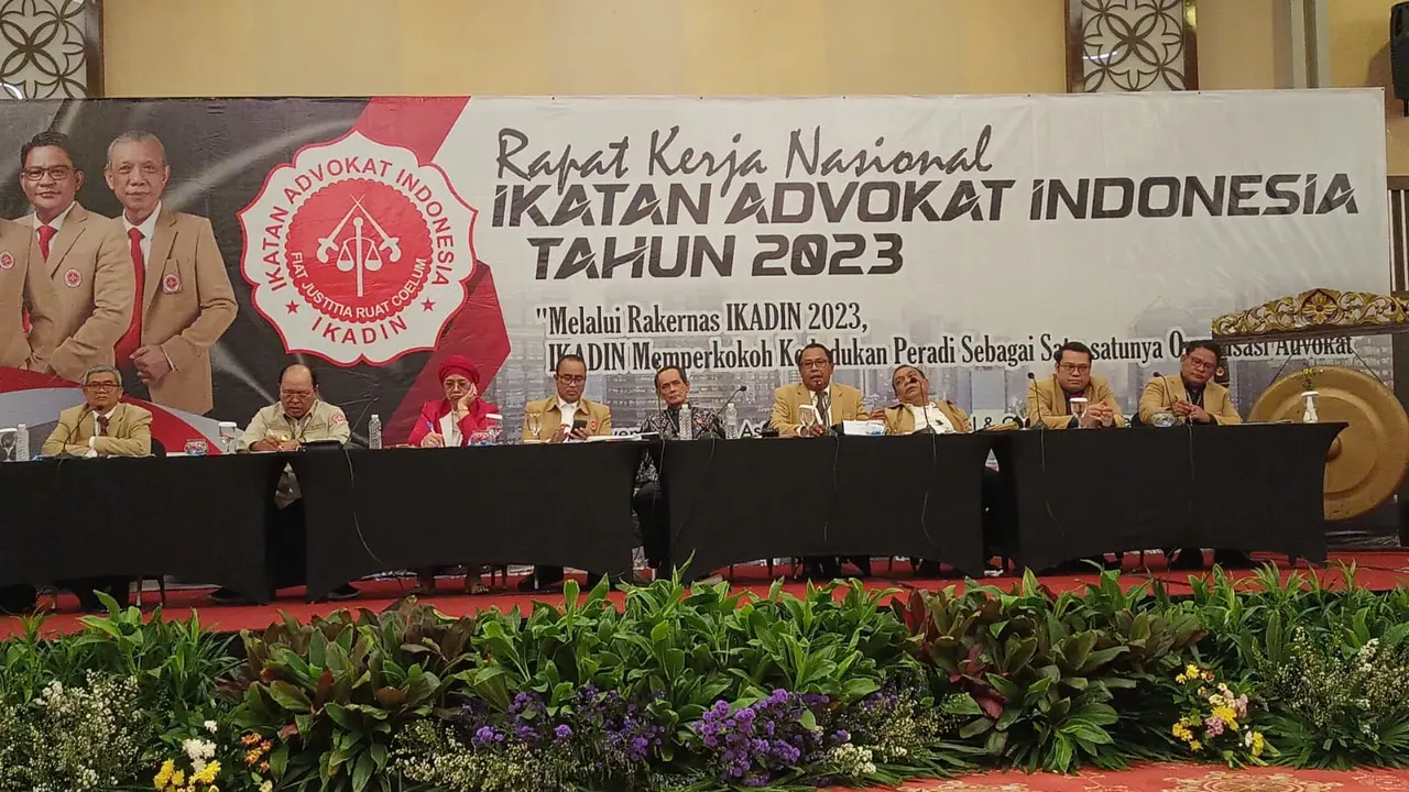 DPP Ikatan Advokat Indonesia (Ikadin) menggelar rapat kerja nasional atau Rakernas 2023 bertajuk 'Melalui Rakernas IKADIN 2023, IKADIN memperkokoh kedudukan Peradi sebagai satu-satunya Organisasi Advokat'.
