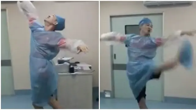 Aksi Pria Menari di Rumah Sakit Demi Istrinya Ini Kocak Banget