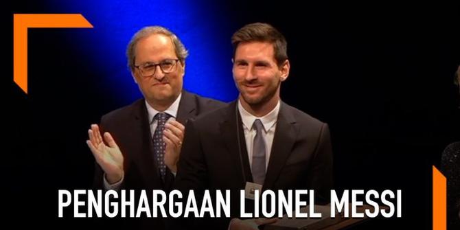 VIDEO: Lionel Messi Raih Penghargaan dari Pemerintah Catalonia