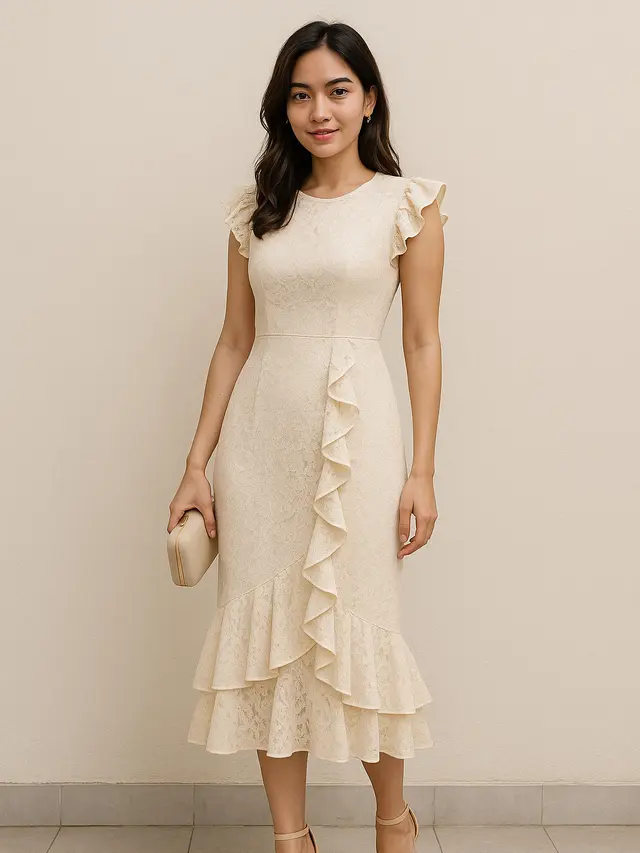 Long dress brokat non hijab (Image by ChatGPT)
