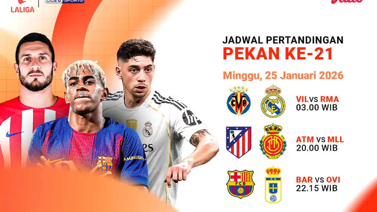 Jadwal La Liga pekan ke-21 eksklusif di Vidio. (dok. Vidio.com)
