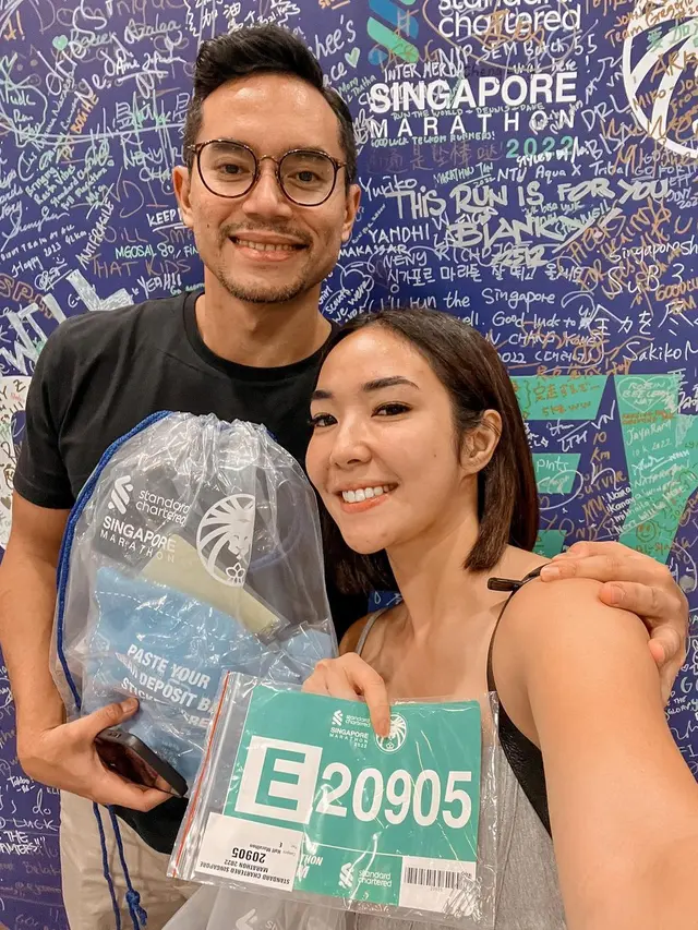 Gisella Anastasia lakoni half marathon di Singapura (Instagram/gisel_la)