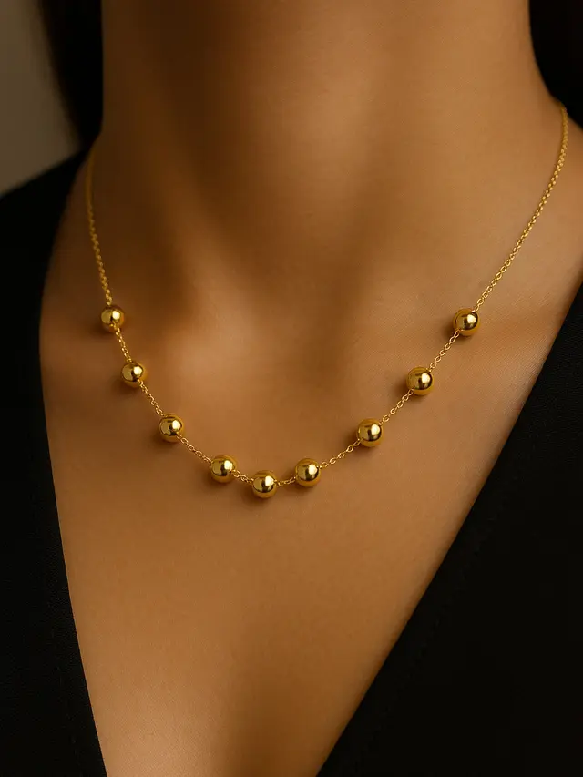 Model Kalung Emas Bola Ringan 5 Gram