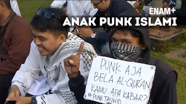 Di antara ratusan ribu demonstran, terdapat komunitas anak Punk Islami