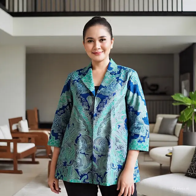 Model Batik Wanita Oversized