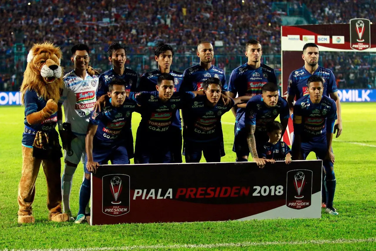 Arema FC siap meladeni Sriwijaya FC di 8 besar Piala Presiden (Liputan6.com/Rana Adwa)