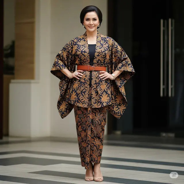 Model Baju Batik untuk Usia 50-an. Foto: Gemini