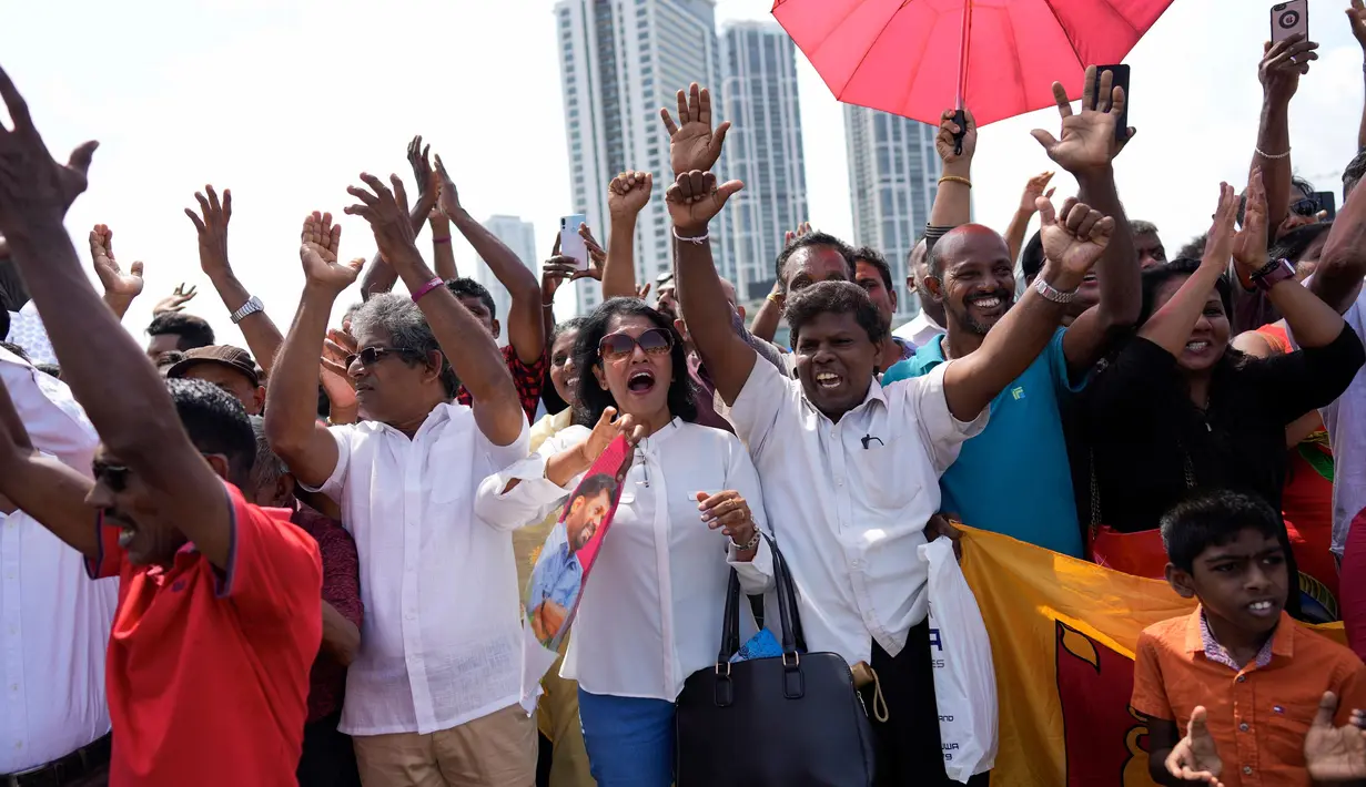Anura Kumara Dissanayake dijadwalkan bakal dilantik sebagai Presiden ke-9 Sri Lanka pada Senin (23/9/2024). (AP Photo/Eranga Jayawardena)