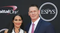 John Cena dan Nikki Bella mengakhiri hubungan. (AFP/Valerie Macon)