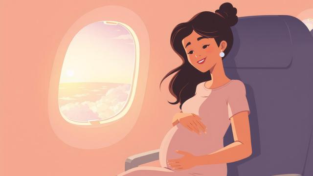 Naik pesawat saat hamil? Bumil harus cek kondisi kesehatan dan kebijakan maskapai penerbangan agar perjalanan aman dan nyaman. (Ilustrasi by AI)