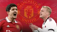 Manchester United - Harry Maguire dan Donny van de Beek (Bola.com/Erisa Febri/Adreanus Titus)