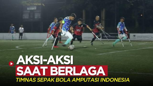 Berita aksi-aksi menggocek dan mencetak gol dengan tembakan keras dari Timnas Sepak Bola Amputasi Indonesia saat berlaga.
