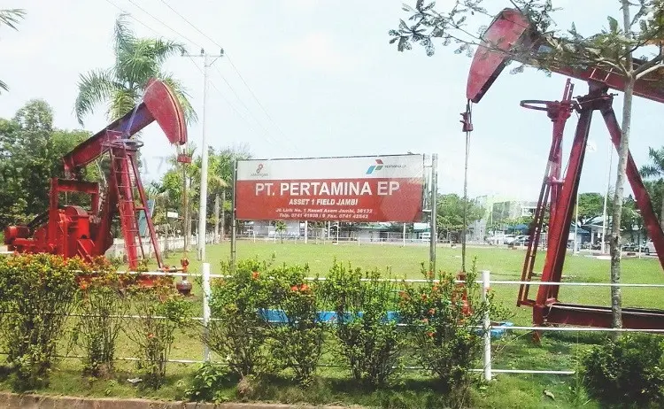 Salah satu lokasi pengeboran minyak milik Pertamina di Jambi. (Liputan6.com/B Santoso)