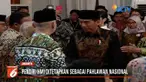 Presiden Jokowi berikan gelar pahlawan nasional untuk Lafran Pane, pendiri Himpunan Mahasiswa Indonesia.