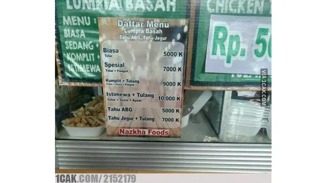 6 Informasi Menu Jualan Salah Tulis Harga Ini Bikin Tepuk Jidat