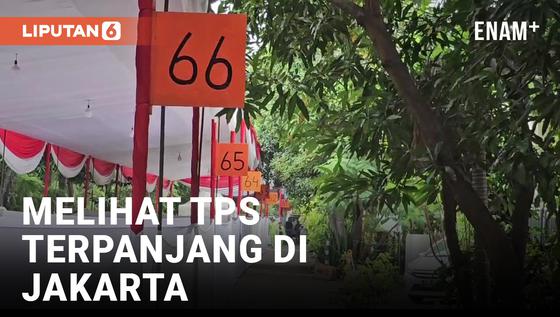 VIDEO: Inilah TPS Terpanjang di Jakarta, 200 Meter dan 5 Ribu Pemilih