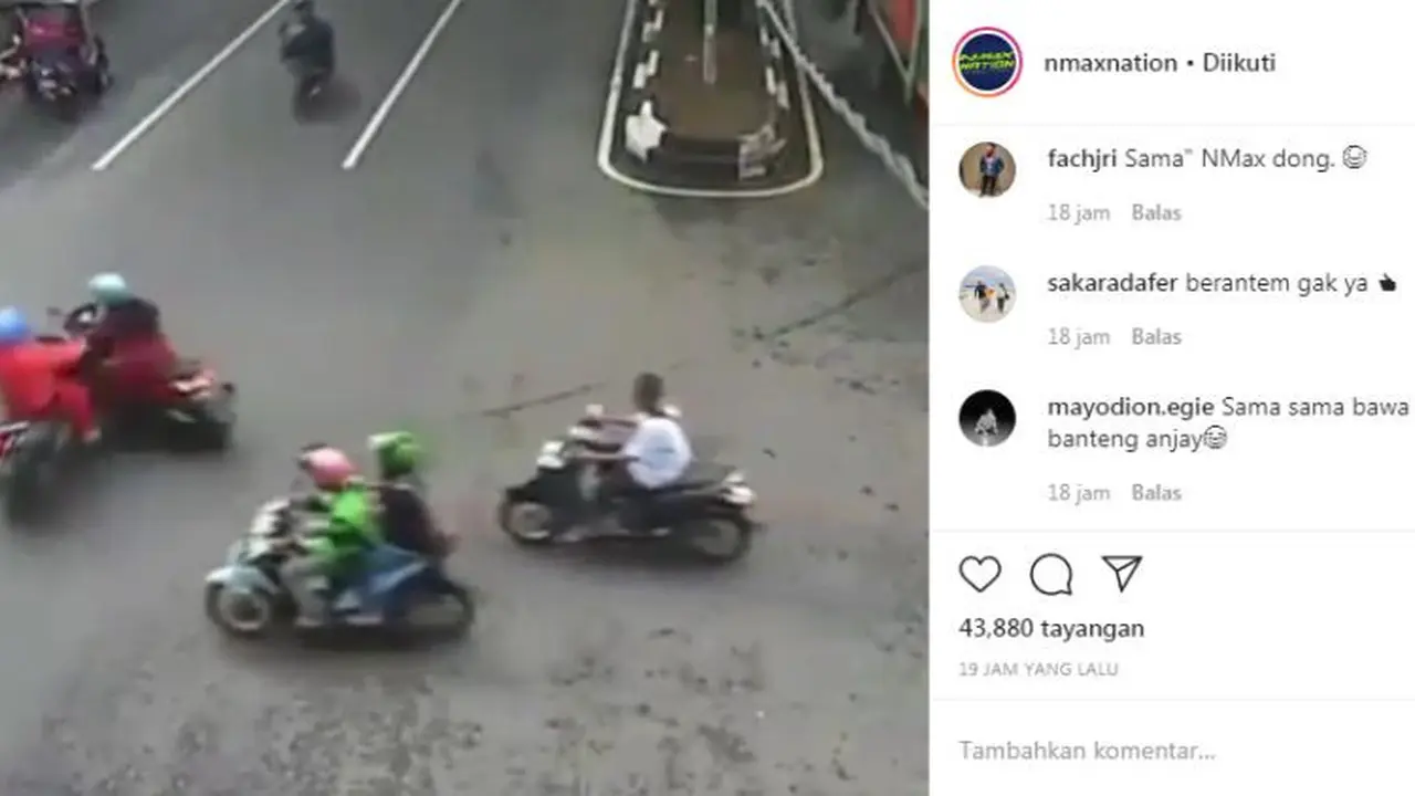 Emak-Emak Naik NMax Diseruduk Saat Nyebrang di jalan (Ist)