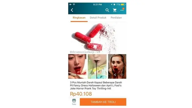 Barang aneh (Sumber: Instagram/dramaolshop.id)