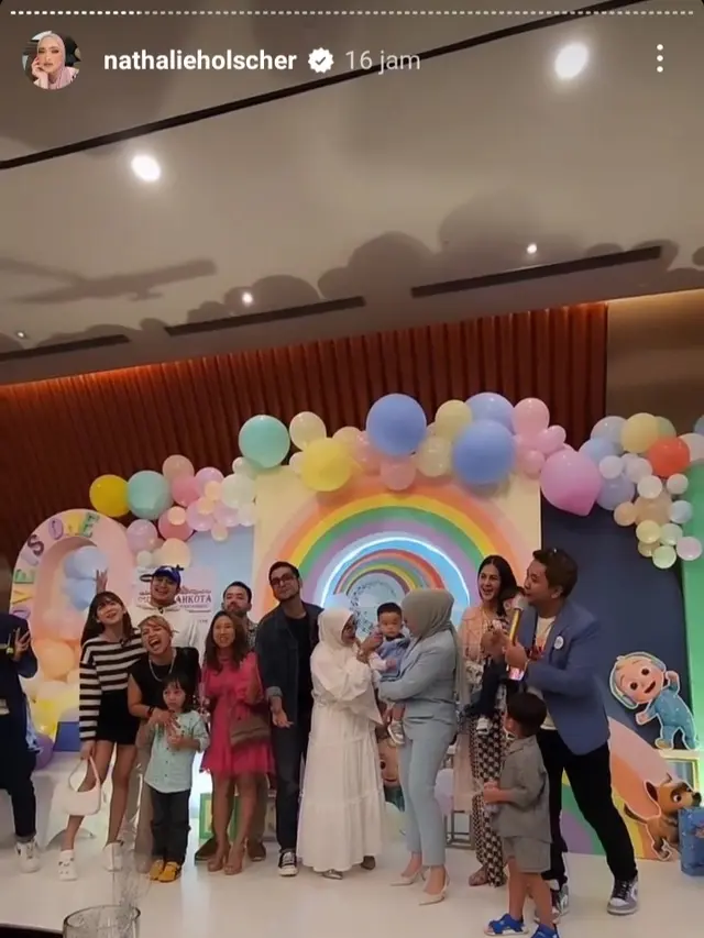 Nathalie Holscher gelar Pesta Ulang Tahun Baby Adzam yang pertama (Foto: Instagram nathalieholscher)