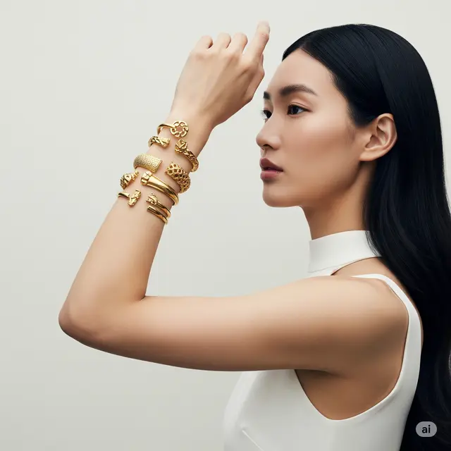 Model Gelang Emas 23 Karat 10 Gram yang Unik.