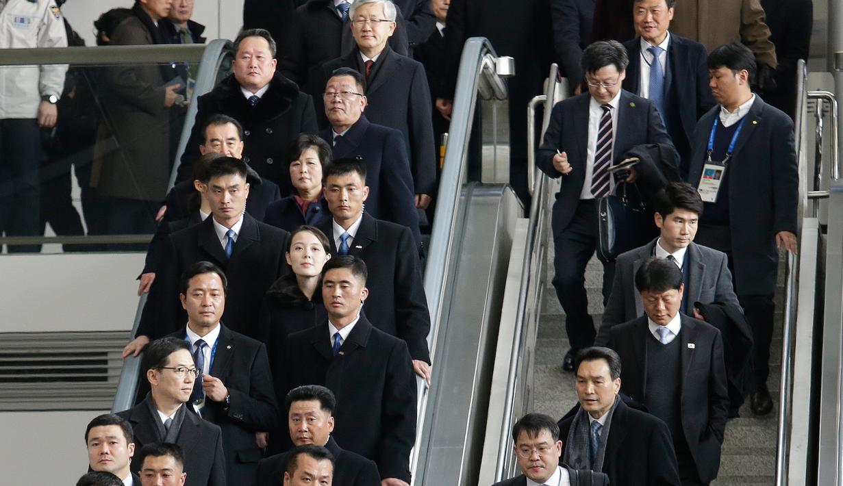Foto Ekspresi Adik Perempuan Kim Jong Un Saat Tiba Di Korea Selatan Global Liputan6 Com