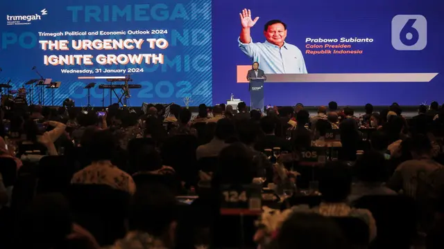 Prabowo Subianto Sampaikan Pandangan di Forum Trimegah Political and Economic Outlook 2024