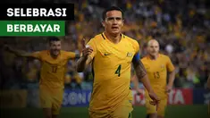 Berita video selebrasi gol Tim Cahill untuk Australia ke gawang Suriah ternyata berbayar. Hal itu memancing reaksi negatif dari netizen. Seperti apa selebrasi Cahill itu?
