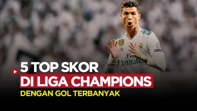 Berita Motiongrafis tentang Deretan Top Skor di Liga Champions, Dengan Jumlah Gol Terbanyak. Rekor Cristiano Ronaldo Belum Terkalahkan.
